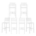 thumbnail image 1 of Pangea Home Breeze 44" Aluminum Outdoor Bar Stools in White (Set of 6), 1 of 5
