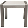 thumbnail image 1 of Pangea Home Breeze Modern Aluminum Patio Side Table in Gray Frame/White, 1 of 2