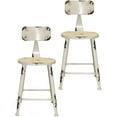 thumbnail image 1 of Pangea Home David 18" Metal Dining Chair Set in White (Set Of 2), 1 of 2