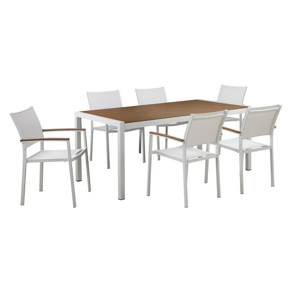 Pangea Home David Aluminum 7 Piece Patio Dining Set