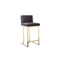thumbnail image 1 of Pangea Home Dexter Counter Stool Velvet Gray & Gold, 1 of 9