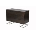 thumbnail image 1 of Pangea Home Harper Modern Wood Veneer & High Polished Steel Dresser in Espresso, 1 of 3