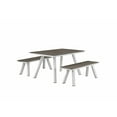 thumbnail image 1 of Pangea Home Jack 3-Piece Modern Aluminum Dining Set in Gray and White Finish, 1 of 3