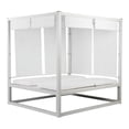thumbnail image 1 of Pangea Home Madonna Modern Aluminum Outdoor Daybed in White Frame/Fabric, 1 of 15