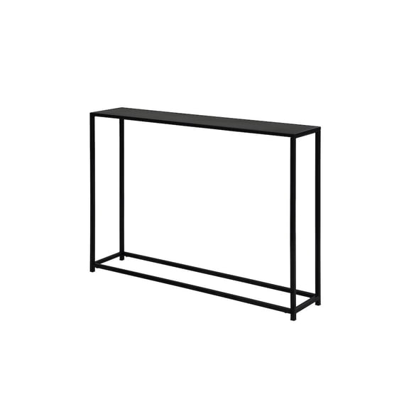 Pangea Home Miley 38" Rectangular Modern Metal Console Table in Black