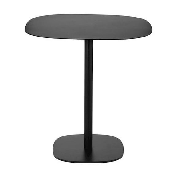 Pangea Home Panna 27.5" Modern Metal Bistro Dining Table in Black