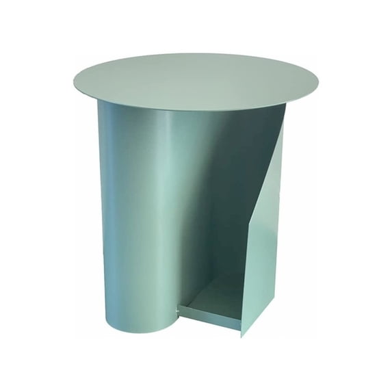 Pangea Home Que 18" Modern Metal Magazine Side Table in Green
