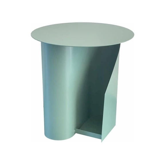 Pangea Home Que 18" Modern Metal Magazine Side Table in Green