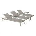 thumbnail image 1 of Pangea Home Sally 6-piece Aluminum Patio 3 Loungers and 3 Side Tables in Gray, 1 of 10