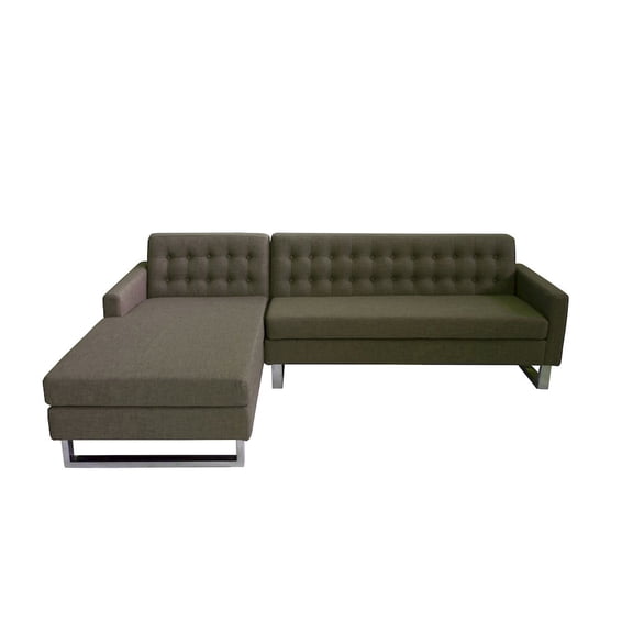 Pangea Home Sloan Left Arm Facing Brown