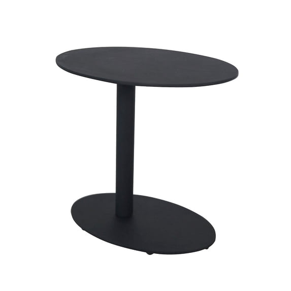 Pangea Home Sunset Modern Aluminum Frame Frame Patio Side Table in Black