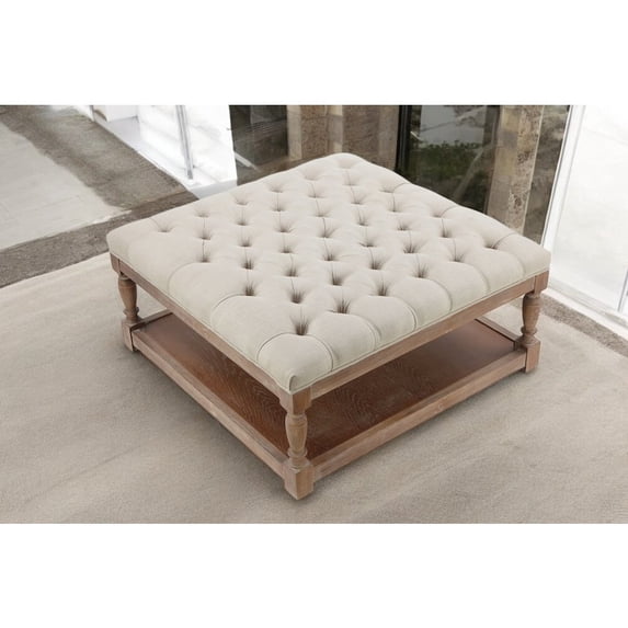 Pangea Home Z-Athena-Sq36 Coffee Table White And Linen