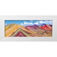 thumbnail image 1 of Pangea Images 14x7 White Modern Wood Framed Museum Art Print Titled - Vinicunca Rainbow Mountain, Peru, 1 of 4