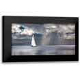 thumbnail image 1 of Pangea Images 14x9 Black Modern Framed Museum Art Print Titled - Sailing on a Silver Sea, 1 of 5