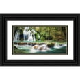 thumbnail image 1 of Pangea Images 18x11 Black Ornate Wood Framed with Double Matting Museum Art Print Titled - Waterfall in a forest, 1 of 4