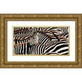 thumbnail image 1 of Pangea Images 24x14 Gold Ornate Wood Framed with Double Matting Museum Art Print Titled - Herd of zebras, 1 of 4