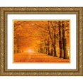 thumbnail image 1 of Pangea Images 24x19 Gold Ornate Wood Framed with Double Matting Museum Art Print Titled - Woods in autumn, 1 of 4