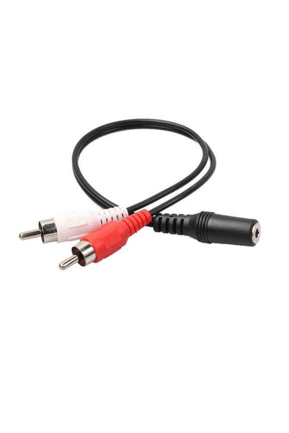 3.5mm Stereo Female to 2 RCA Male Y Splitter Cable with Tin Plated Copper