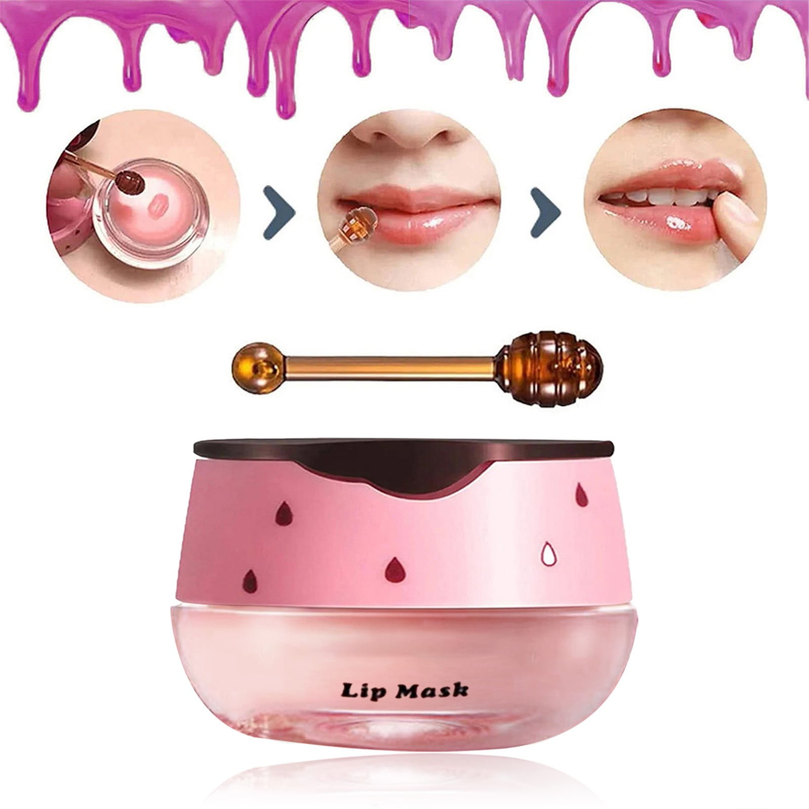 Pangliang Lip Butters,Lip Balm Pot & Strawberry Lip Balm For Dry Lips