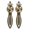 thumbnail image 1 of Pangolin Book Accessories: Vintage Copper Crown-Shaped Bookmarks - Stainless Steel Material - Set of 2 - Ideal Gift for Readers and Book Lovers - Reading Accessories, 1 of 5
