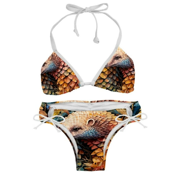 Pangolin Chic Bikini Set with Detachable Sponge & Adjustable Strap | 2-Pack for Versatile Swim Suit Looks