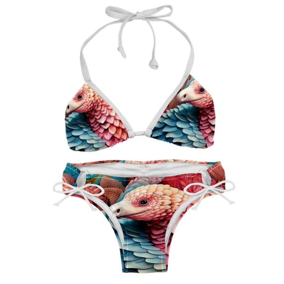 Pangolin Detachable Sponge Adjustable Strap Bikini Set Two-Pack Beachwear Scene Swimsuit
