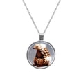 thumbnail image 1 of Pangolin Glass Circular Pendant Necklace - Women's Jewelry, 1 of 5