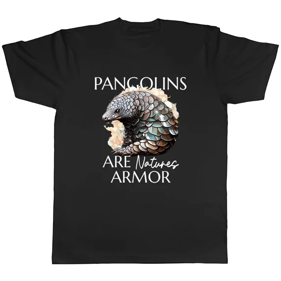 Pangolin Lover Mens T-Shirt Natures Armor Wildlife Tee Gift