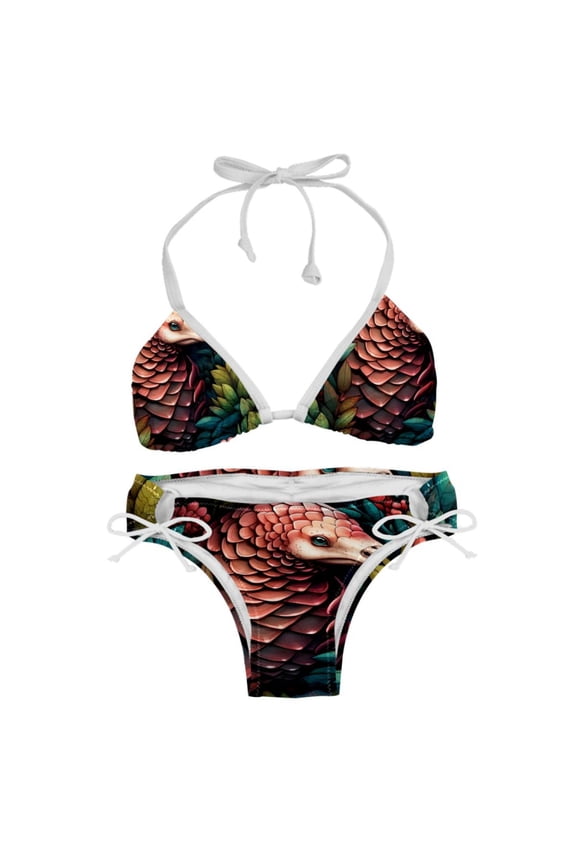 Pangolin Swimsuit Women Bikinis: Detachable Sponge Adjustable Strap Bikini Set - Two-Pack, Beach & Pool Ready