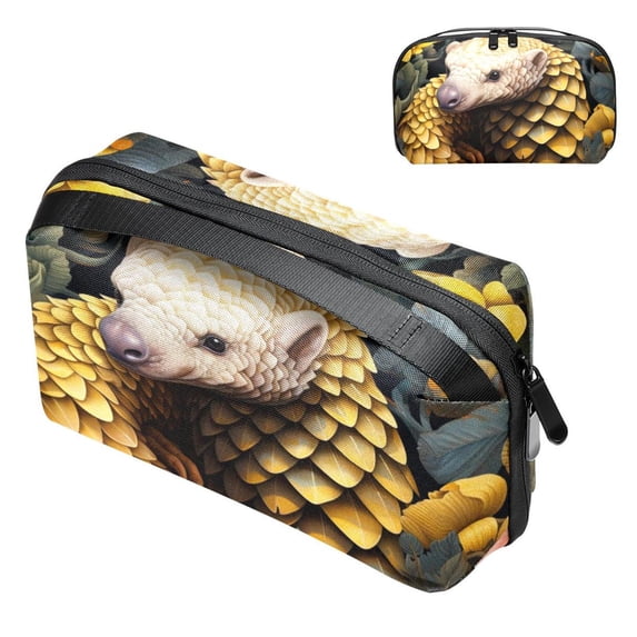 Pangolin USB Organizer Charger Case Power Plug Travel Organizer Small Kitchen Cord Organizer Digital Pouch Oxford Cloth Waterproof Travel Electronics Gadgets Storage Bag 5.9x9.44x3.14 in
