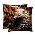 thumbnail image 1 of Pangolin Velvet Bed Pillow Throw Covers Pillow Inserts Throw Pillows with Unique Patterns - Set of 2, Sizes 16x16, 18x18, 20x20 Inches for Various Occasions, 1 of 6