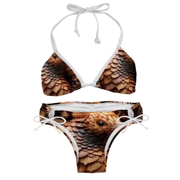 Pangolin Women's Bikini Set with Detachable Sponge and Adjustable Strap - Two-Pack | Ideal for Swimming and Beach Scenes