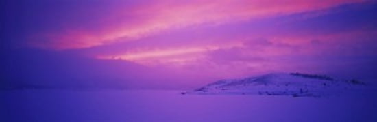 Panguitch Lake at sunset Utah USA Canvas Art - Panoramic Images (36 x 12)