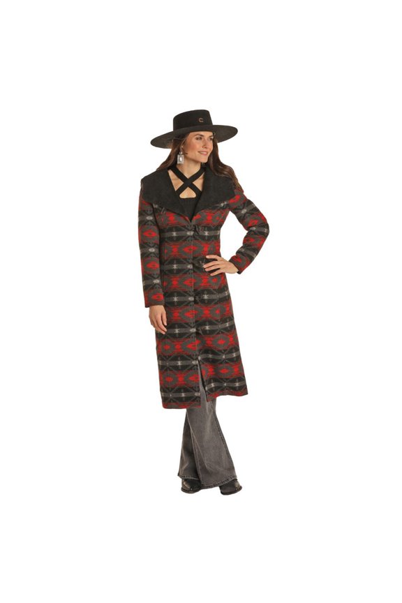 Powder River Outfitters Women's Southwestern Stripe Print Jacquard - PRWO92R0FX US