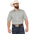thumbnail image 1 of Panhandle Men's Rough Stock By Distressed Southwestern Short Sleeve Stretch Beige/Khaki X-Large, 1 of 4