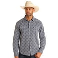 thumbnail image 1 of Panhandle Mens Blue Novelty Snap Shirt, 1 of 1