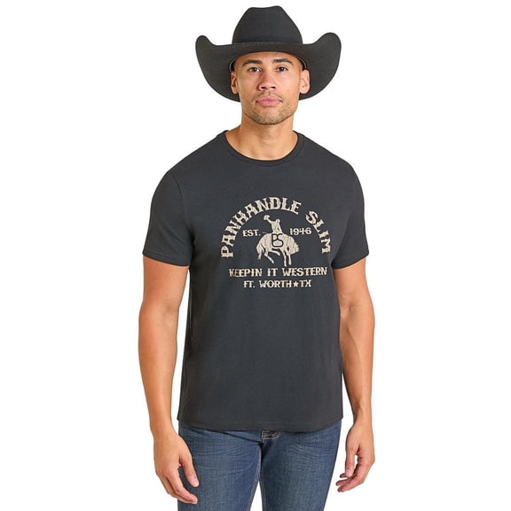Panhandle Mens Graphic Black Tee
