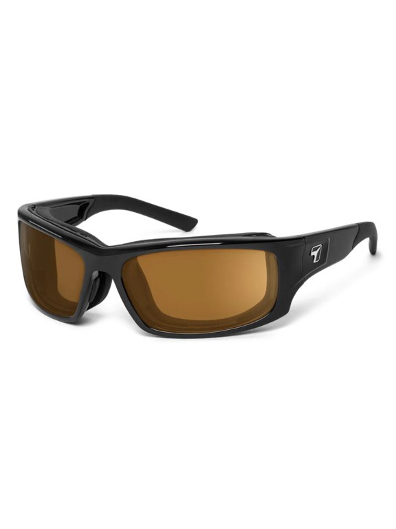 Panhead Wind Blocking Padded Foam Polarized Sunglasses for Outdoors, 100% UVA + UVB Protection, Glossy Black Frame/Polarized Copper Lens