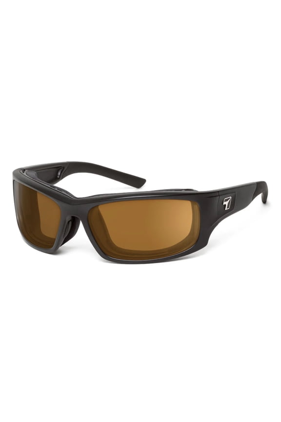Panhead Wind Blocking Padded Foam Sunglasses for Outdoors, 100% UVA + UVB Protection, Matte Black Frame/Sharpview Copper Lens