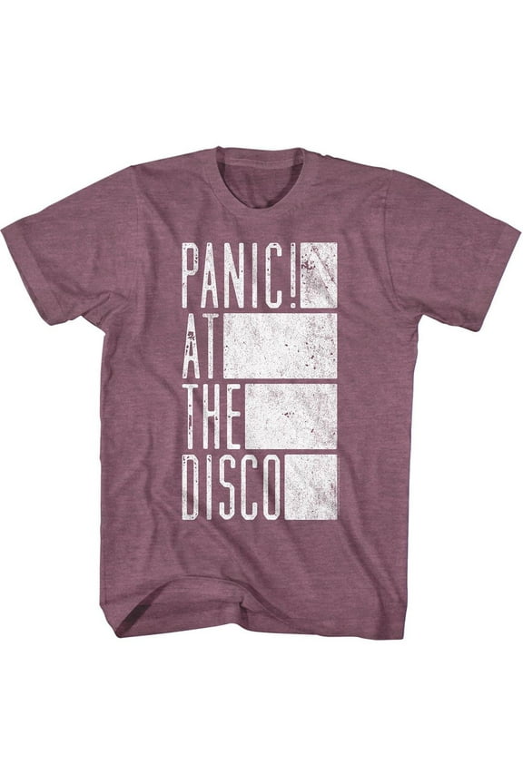 Panic At The Disco Box Light Maroon Heather Adult T-Shirt