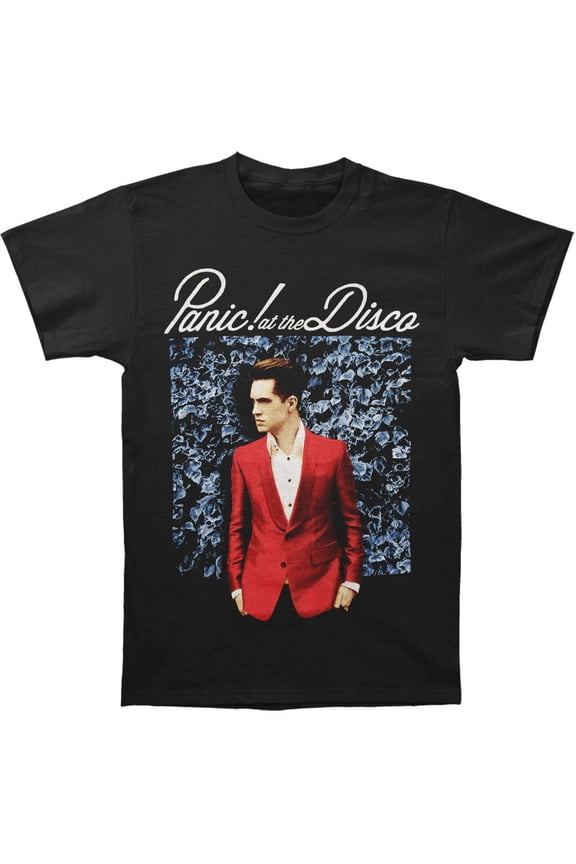 Panic At The Disco Men's Blue Wall Slim Fit T-shirt Medium Black
