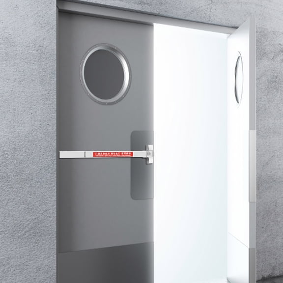 Panic Bar Exit Device Silver - Push Bar for Exit Doors & Exit Lever with Key -with Detailed Fitting Instructions