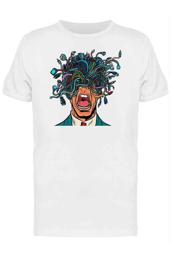 Panic People Pop Art Retro T-Shirt Men -Image by Shutterstock, Male Medium