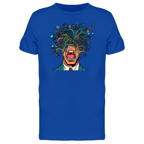 Panic People Pop Art Retro T-Shirt Men -Image by Shutterstock, Male x-Large