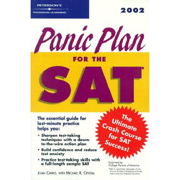 Pre-Owned Panic Plan for the SAT 2002