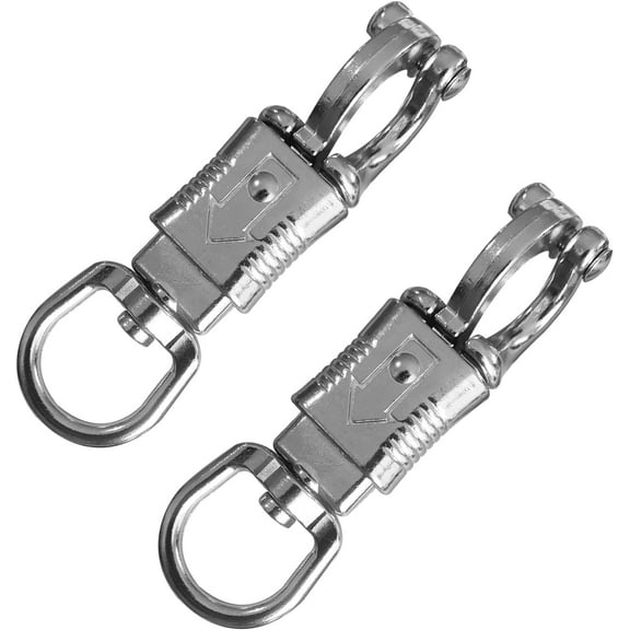 Panic Snap Hooks 2-Pack, Quick Release U-Type Safety Clips