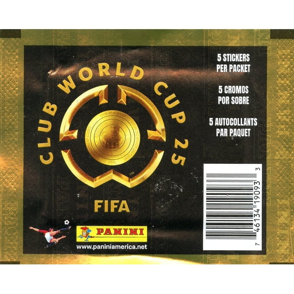 FIFA World Cup Panini 2025 Soccer Sticker Pack (5 Stickers)