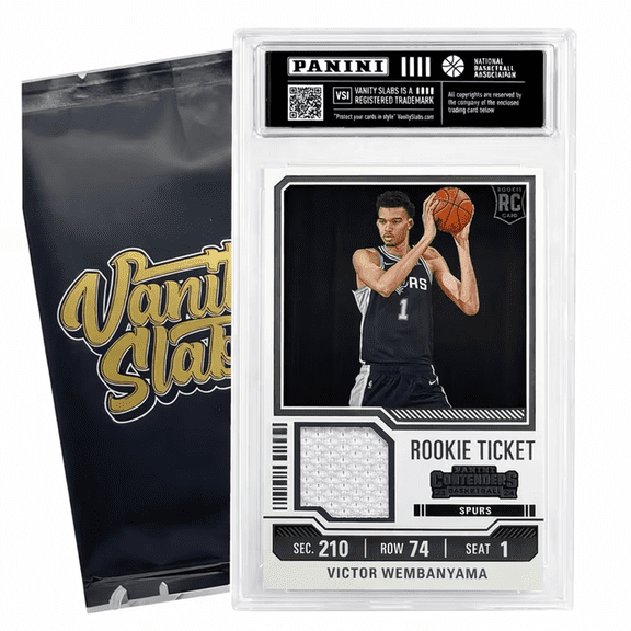 Panini Basketball Mystery Hit Single Slab | Basketball Card in Premium Display Case | Rookies, Stars, Autographs or Inserts Guaranteed! | Perfect Gift for Kids & Collectors of All Ages