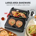 thumbnail image 1 of Panini Press Sandwich Maker, 850W Sandwich Press Grill with Non-Stick Coated Plates, Indicator Light, Locking Lid, 1 of 6