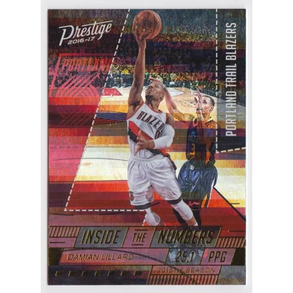 Panini Prestige Inside the Numbers Horizon #6 Damian Lillard Insert Parallel NBA Near Mint Portland Trail Blazers NBA Basketball Trading Card